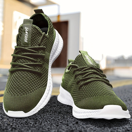 Casual Solid Color Mesh Shoes, Anti-skid Walking Sneakers