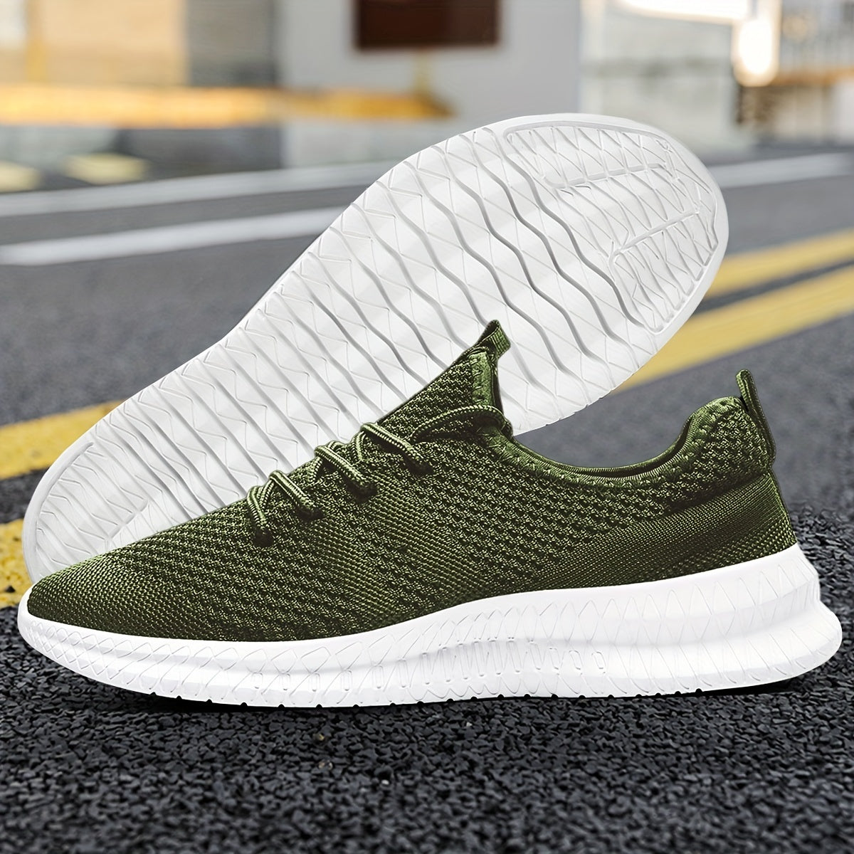 Casual Solid Color Mesh Shoes, Anti-skid Walking Sneakers